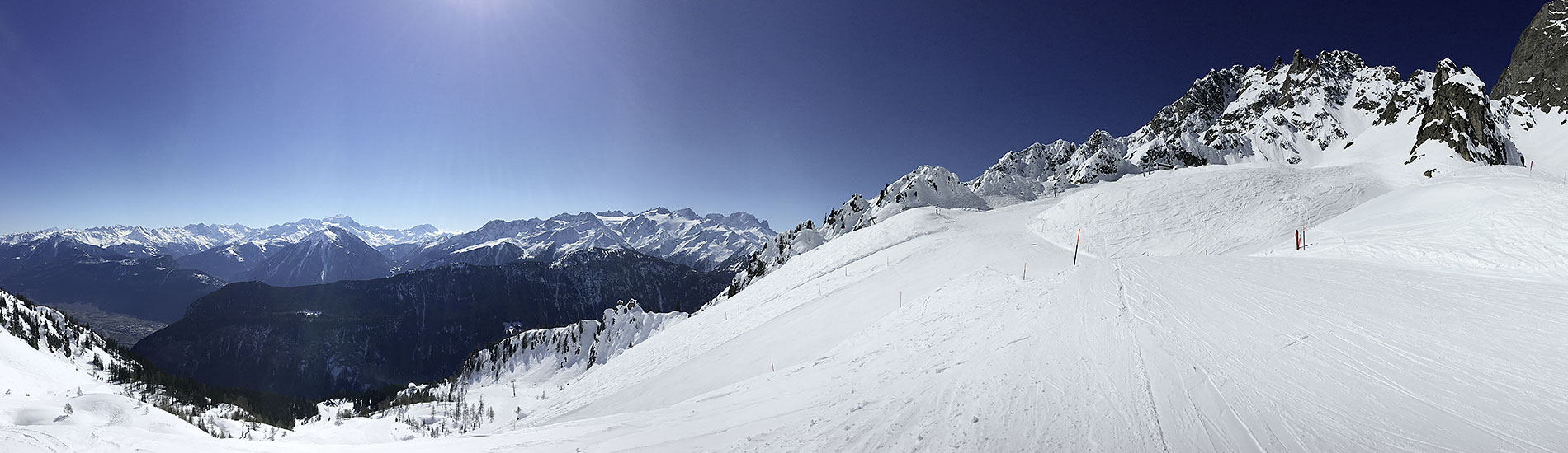 Les pistes de ski de la Creusaz