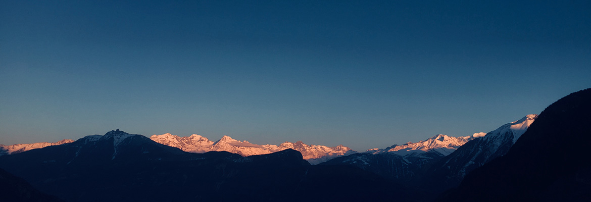 Lever du soleil sur Salvan